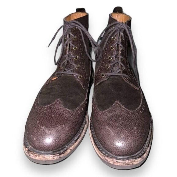 Polo Ralph Lauren Nickson Chocolate Brown Suede Boots 8.5 - Picture 3 of 9